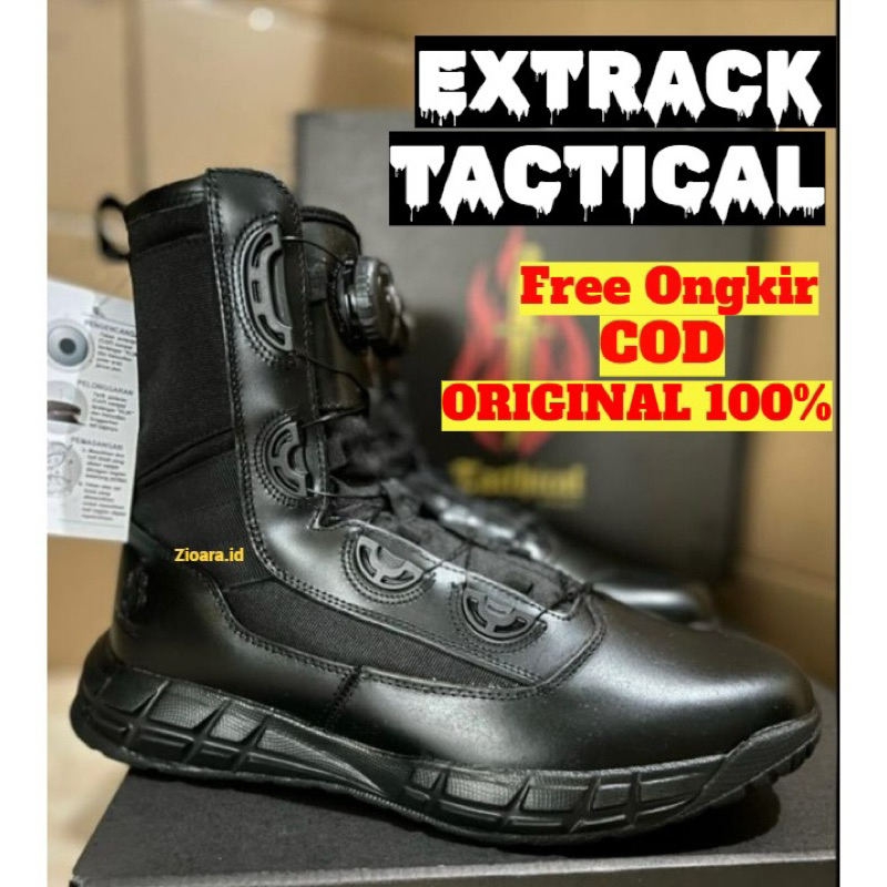 Sepatu pdl extrack polos Tactical Tali Putar original