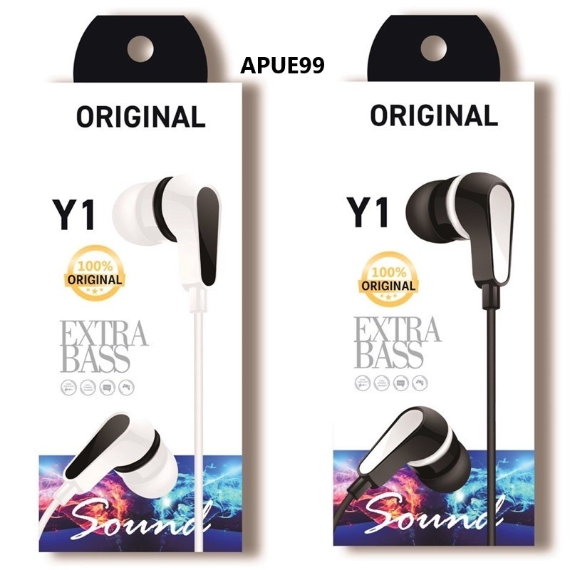 HF Y1 MIC EXTRA BASS BLACK WHITE