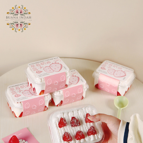 

KOTAK CAKE STRAWBERRY KOTAK MIKA BOX STRAWBERRY TEMPAT DESSERT BOX
