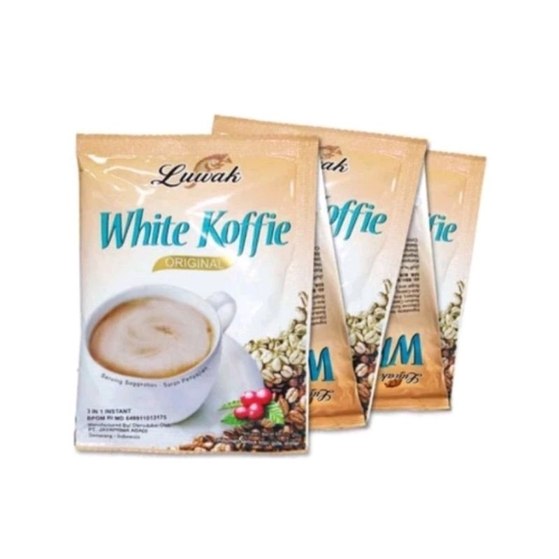 

KOPI LUWAK WHITE COFFEE KOPI SACHET TERMURAH 1 RENCENG 20gr
