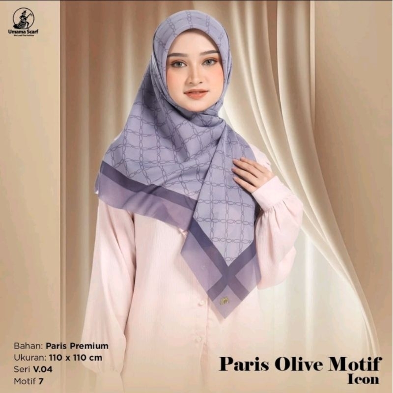 Paris Olive Motif Umama Scarf Hijab Motif Umama Scarf Original
