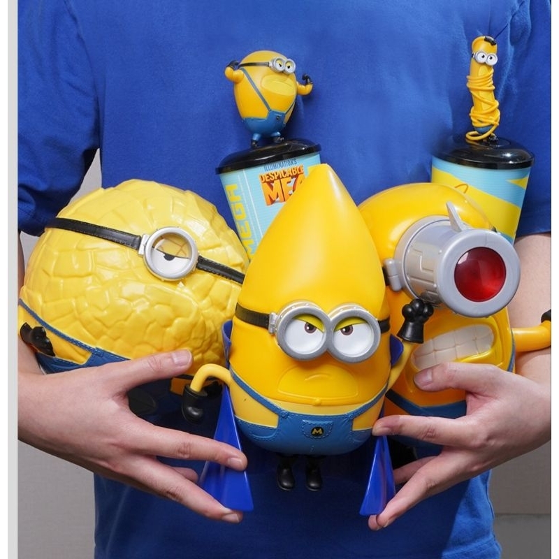 READY STOK Collectible mega minion  gus cup, mel bucket popcorn,jerry popcorn bucket  XXI