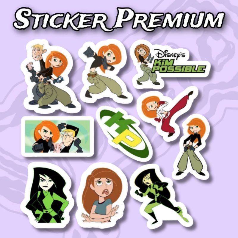 

Sticker Kim Possible Pack isi 10 Pcs Waterproof