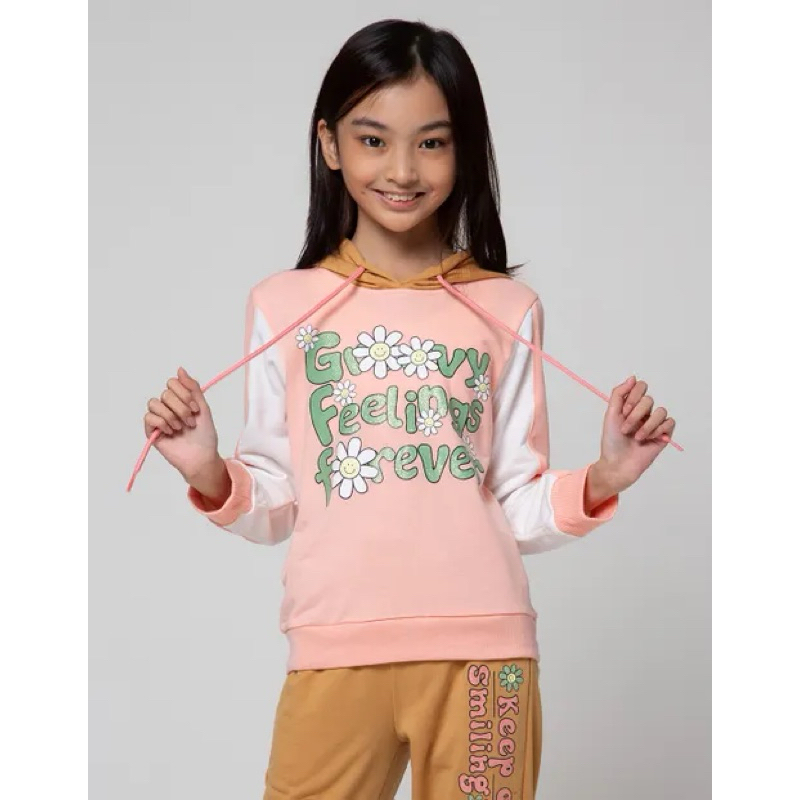 aero sweatshirt hoodie daisy - swater anak perempuan