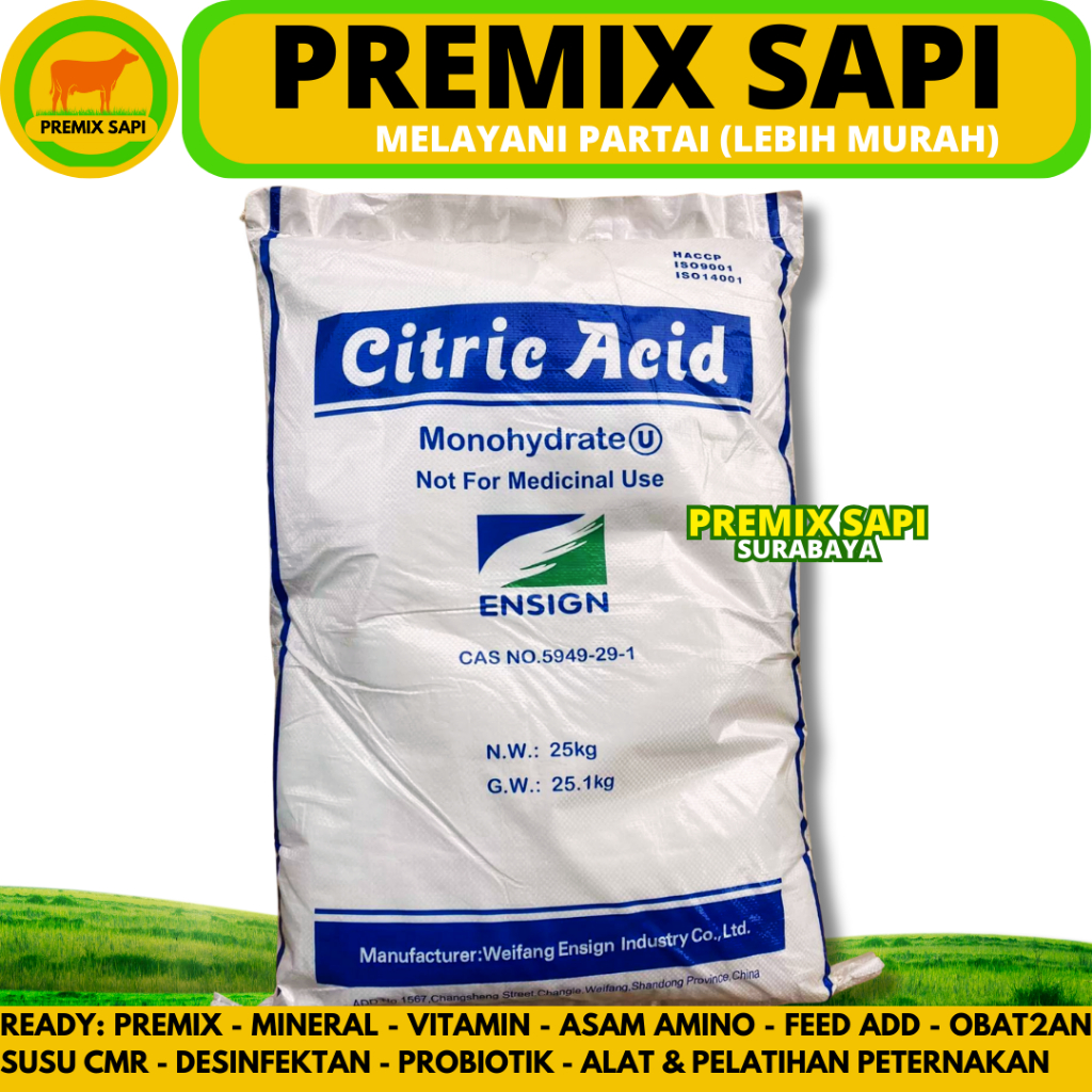 

CITRIC ACID 1 KG MONOHYDRATE - Sitrun Food grade - Sitrun Makanan - Asam Sitrat - Citric Acid Monohydrate