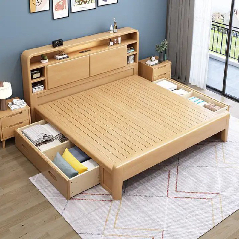 Tempat Tidur Minimalis Jati Laci Divan Jati Laci
