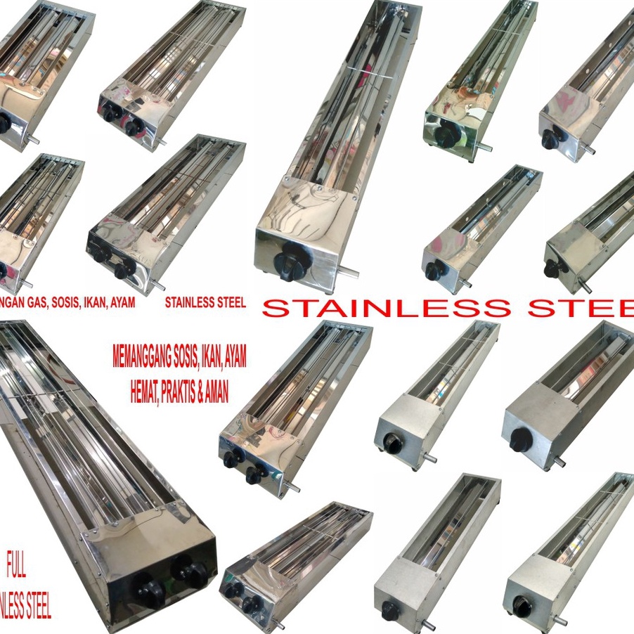 Istimewa kompor gas pemanggang panggangan bakaran sosis sate ikan ayam 26G