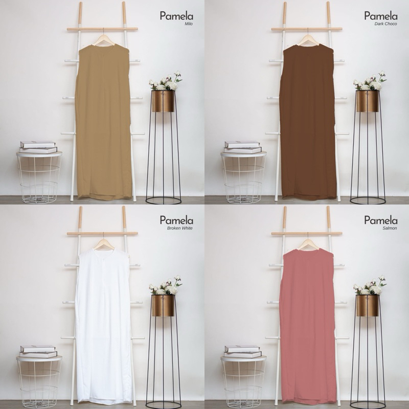 Inner Dress Tanpa Lengan Gamis Busui Friendly
