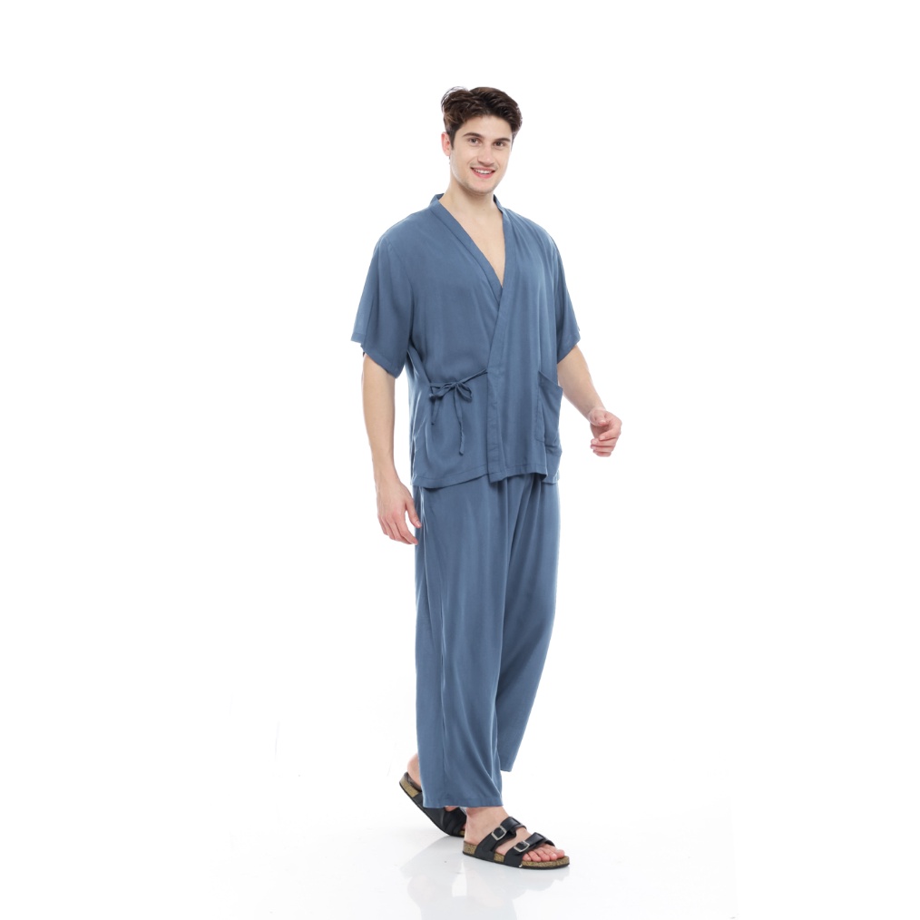 KODE Y5R SHIRO Mens Kimono Pajamas  Piyama Dewasa Pria  Baju Tidur Lakilaki Set Cowok