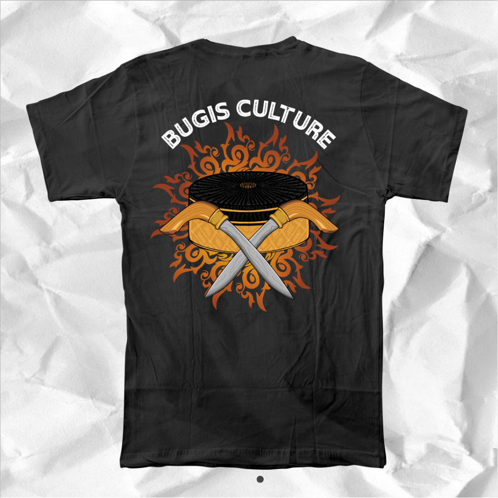 Baju Kaos Bugis Culture katun Combad premium 24s Pria Dewasa Keren Nyaman