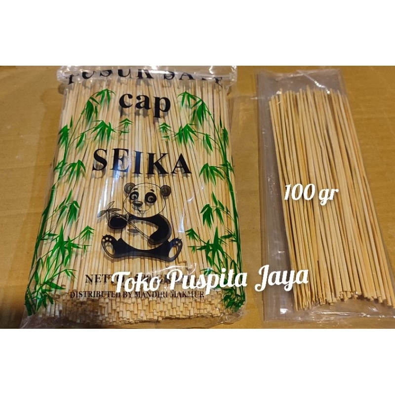 Tusuk bambu /Tusuk sate bambu halus /tusuk sate Cap panda SEIKIA
