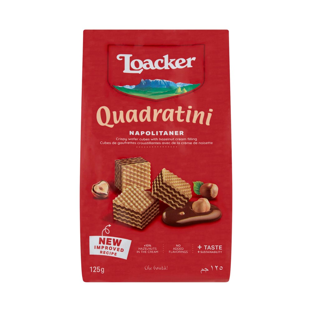 

Loacker Quadratini Bite Size Hazelnut Wafers | 125g Australia