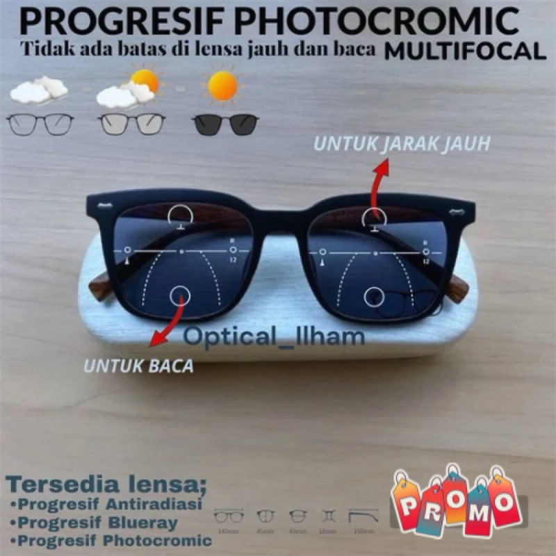 KACAMATA PROGRESIF BLUEYCROMIC / KACAMATA PROGRESIF PHOTOCROMIC / KACAMATA PROGRESIF BLUERAY / KACAM