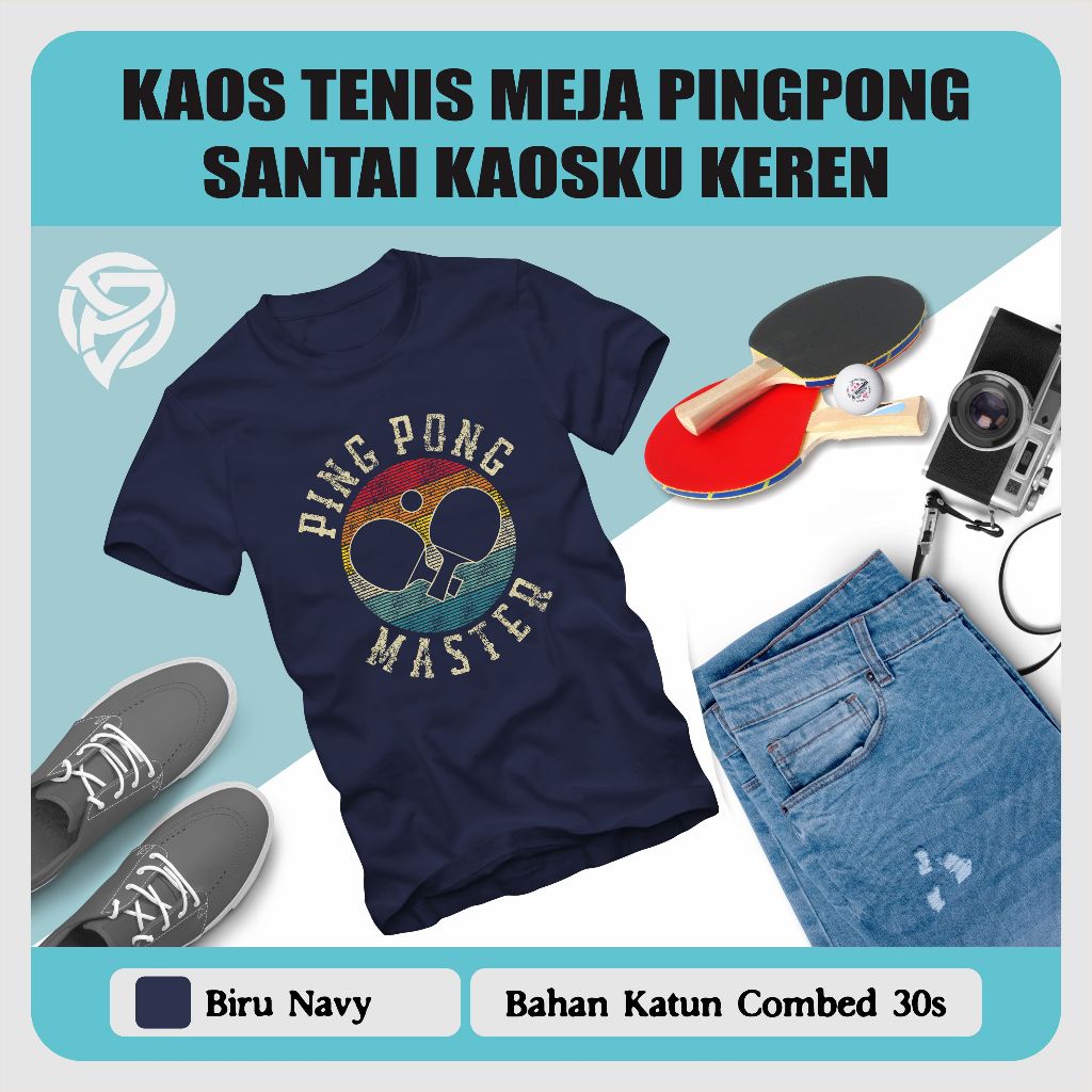 Kaos Pingpong Tenis Meja Master Bahan Katun