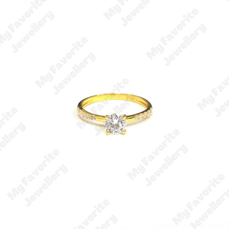 Cincin Favorite Solitaire Uk15 Cincin Emas Asli Kadar 875