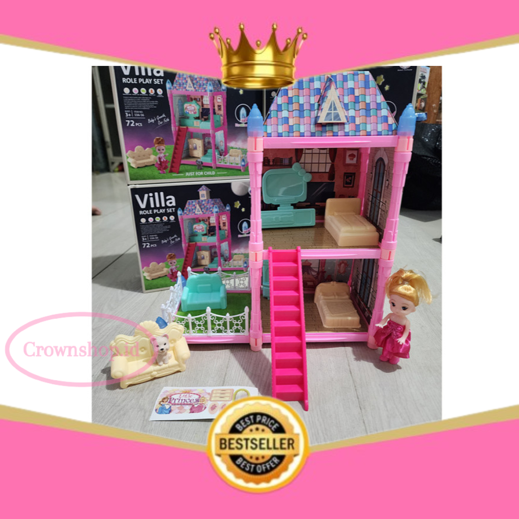 MAINAN RUMAH RUMAHAN VILLA HOUSE SET 2TINGKAT MAINAN RUMAH ANAK