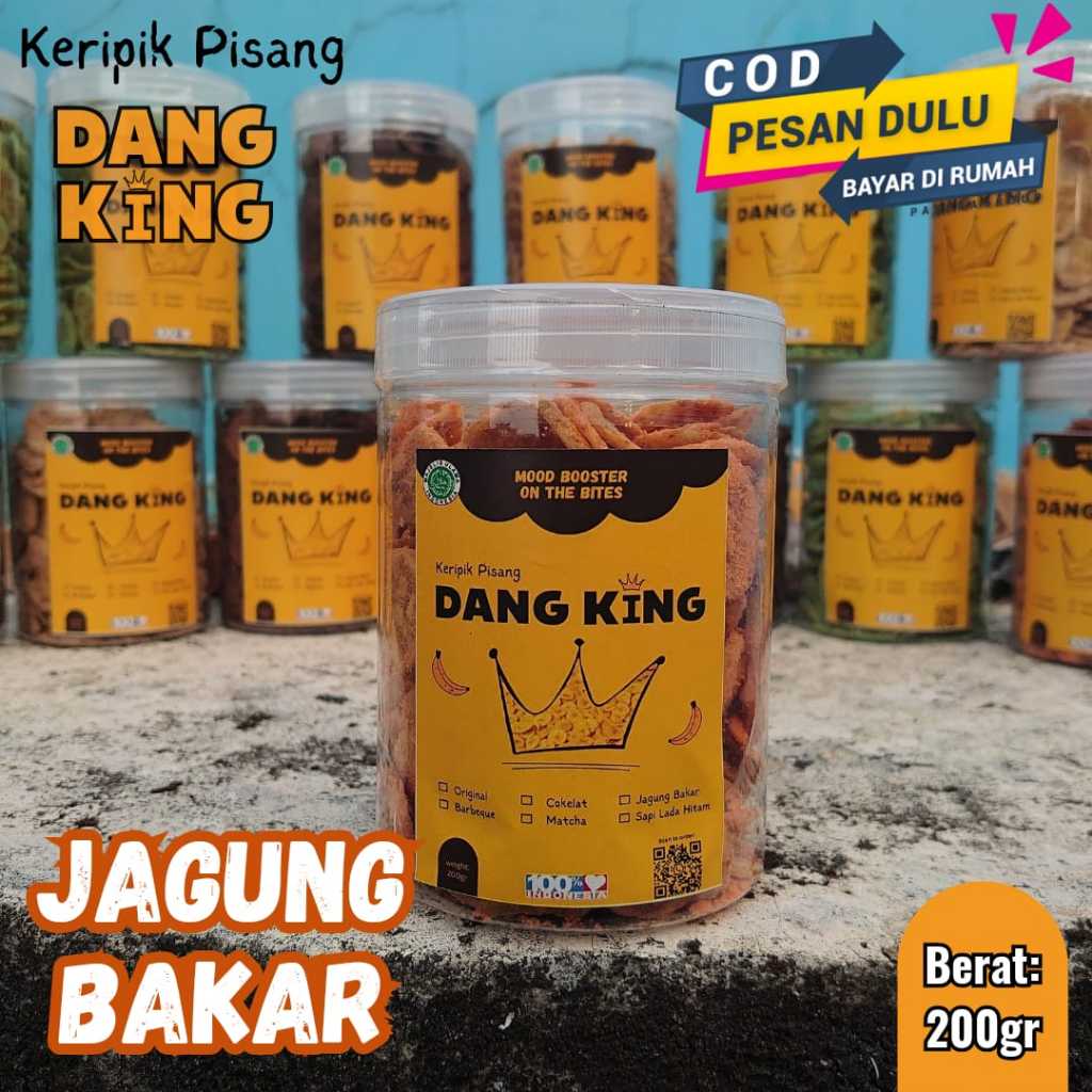 

Keripik Pisang 200g Toples DANG KING JAGUNG BAKAR Keripik Rasa