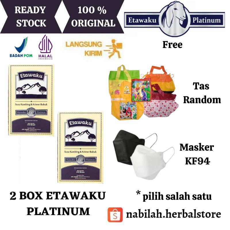 

(2 Box) Susu Kambing ETAWAKU PLATINUM 100% Asli