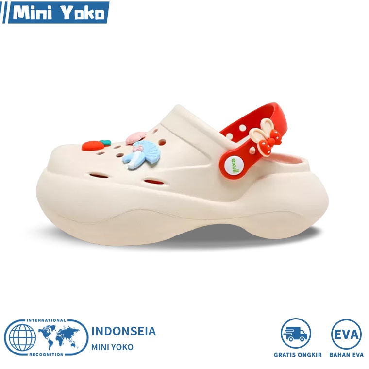 Harga Spesial Mini Yoko Sandal Jelly Wanita Baim Wedges Lucu Sendal Baim Tinggi 223 Kesehatan EVA Sa