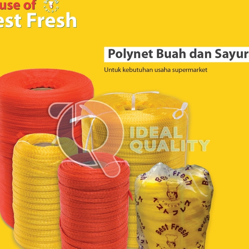 KI3 Jaring buah  polynet roll kecil merk best fresh 1m
