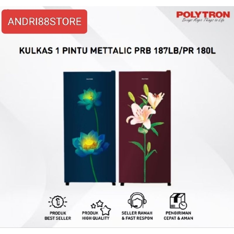 POLYTRON KULKAS 1 PINTU PRB 187 JUMBO