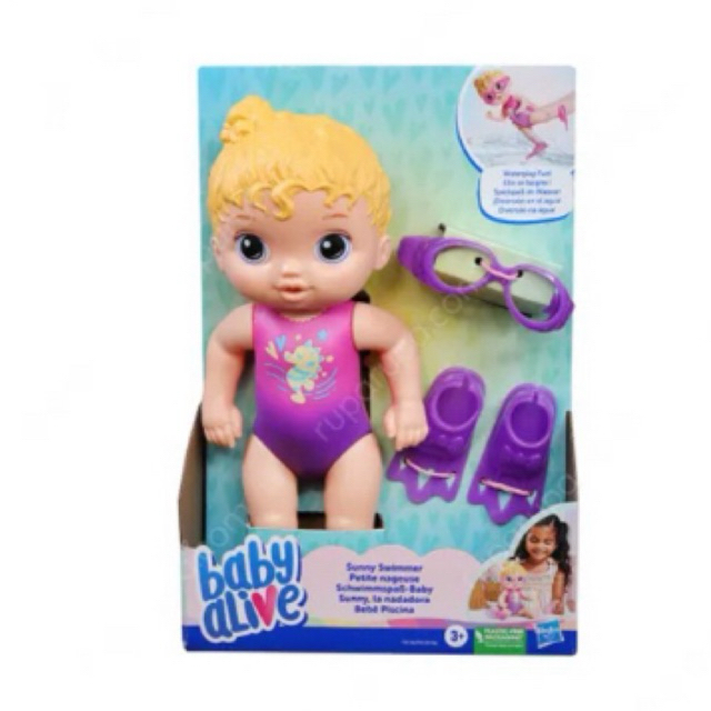 Baby Alive Boneka Bayi Sunny Swimmer Blonde F8140