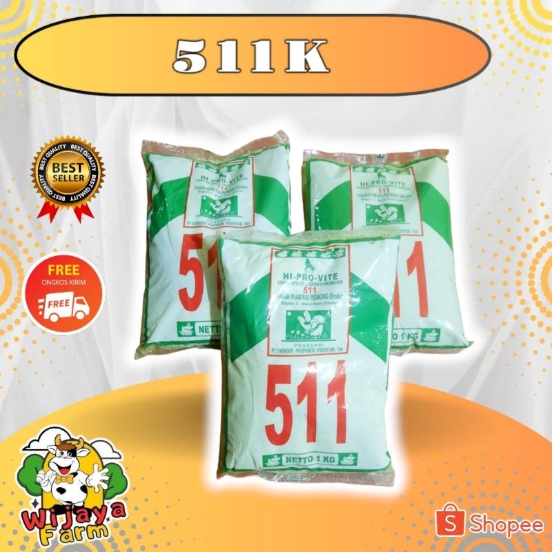 Konsentrat Ayam 511/ Pakan Ayam Starter/ Pakan Ayam Baru Menetas/ Pakan DOC CP511 Kemasan 1Kg