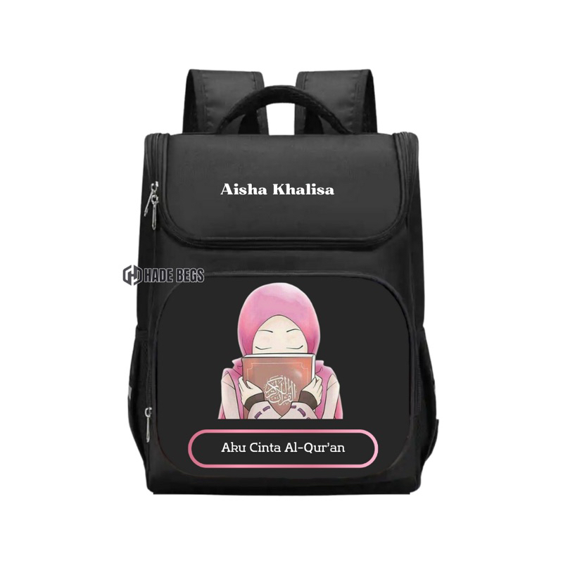 Hade Bags - Promo Tas Anak Custome Ngaji - Tas ngaji anak Perempuan Hijab - Tas ngaji anak laki-laki