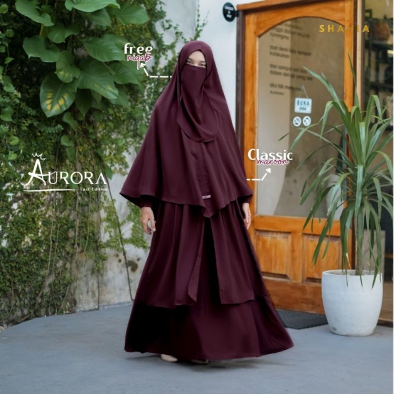 EY - GAMIS SET AURORA POLOS GAMIS SYAR'I GAMIS LEBARAN BY. SHAHIA HIJAB