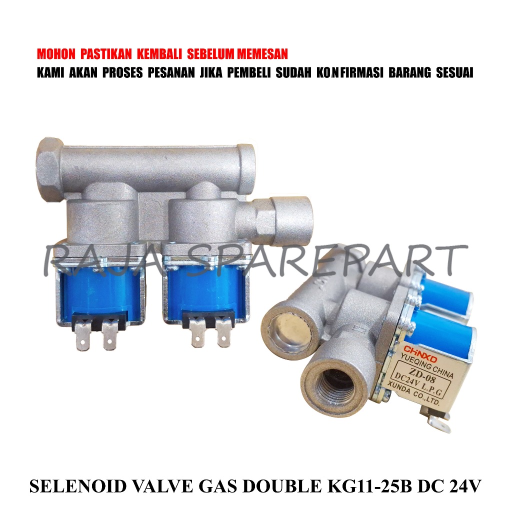 SVD11 SELENOID OVEN DECK / SELENOID VALVE OVEN / SELENOID VALVE GAS DOUBLE KG11-25B DC 24V