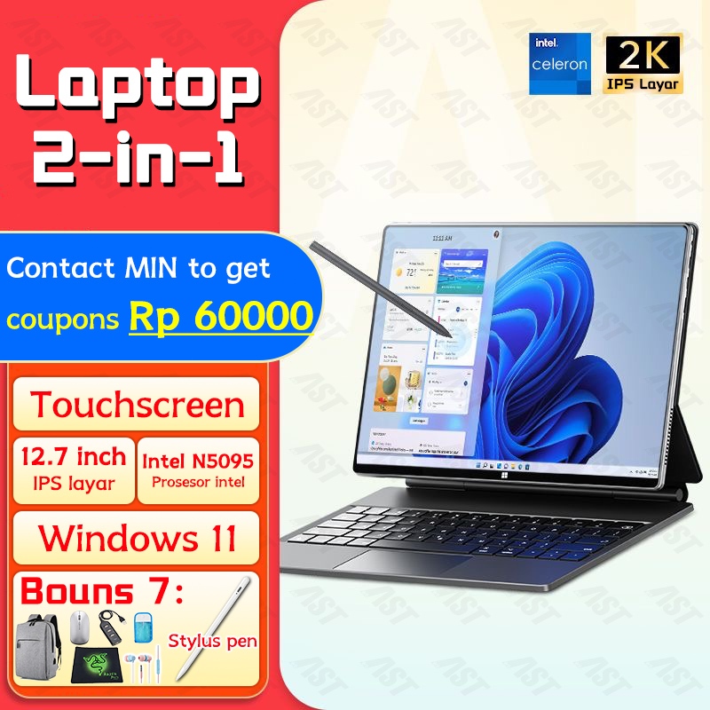AST laptop 2in1 touchscreen RAM16g+512gb SSD baru mini Portabel notebook windows11 ORI game/design
