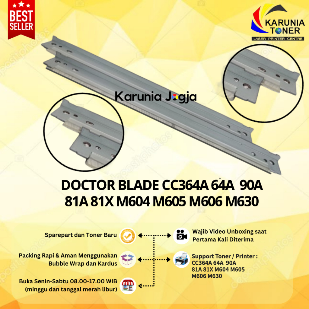 Doctor Blade DB  Laserjet 64A 90A 81A CC364A CE390A CF281A mono Laserjet P4014 P4015 P4515 P4015DN M