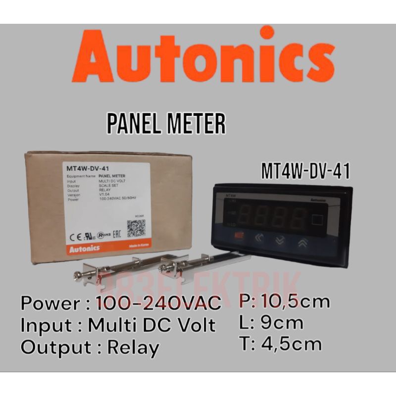 Autonics MT4W-DV-41 Panel Meter autonics