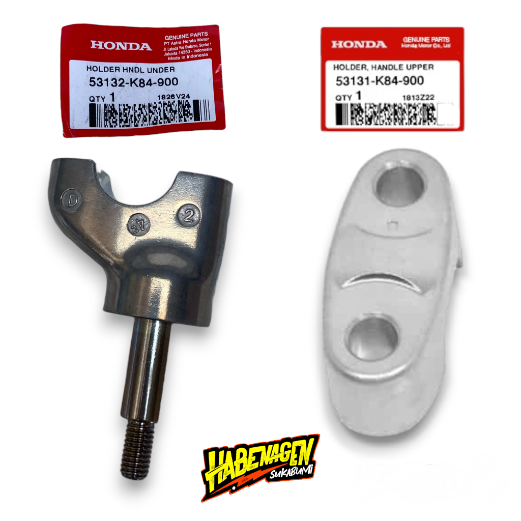 klem dudukan raiser reiser tutup stang setang stir setir satu 1 set atas bawah holder handle handel 