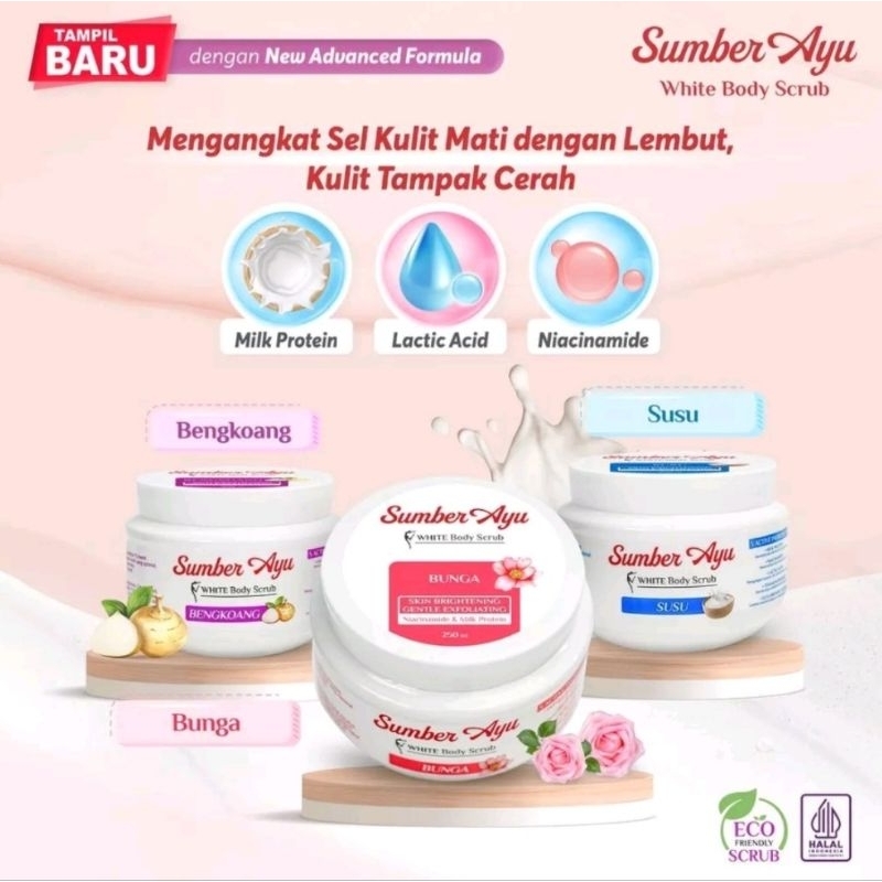 Sumber Ayu White Body Scrub 250ml | Sumber Ayu Body Scrub