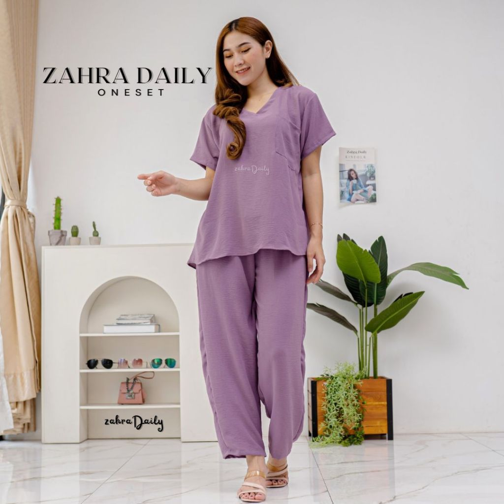 ONE SET CRINKLE JUMBO SETELAN WANITA JUMBO SET PAJAMAS JUMBO CRINKLE