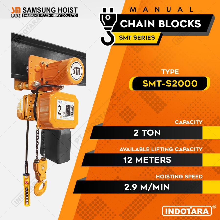 Electric Chain Hoist Samsung With Trolley Series SMT S2000