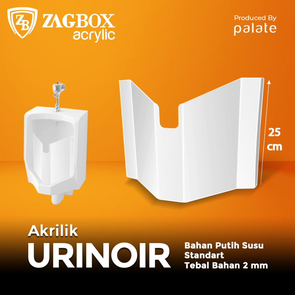 AKRILIK URINOIR - 2MM PUTIH SUSU