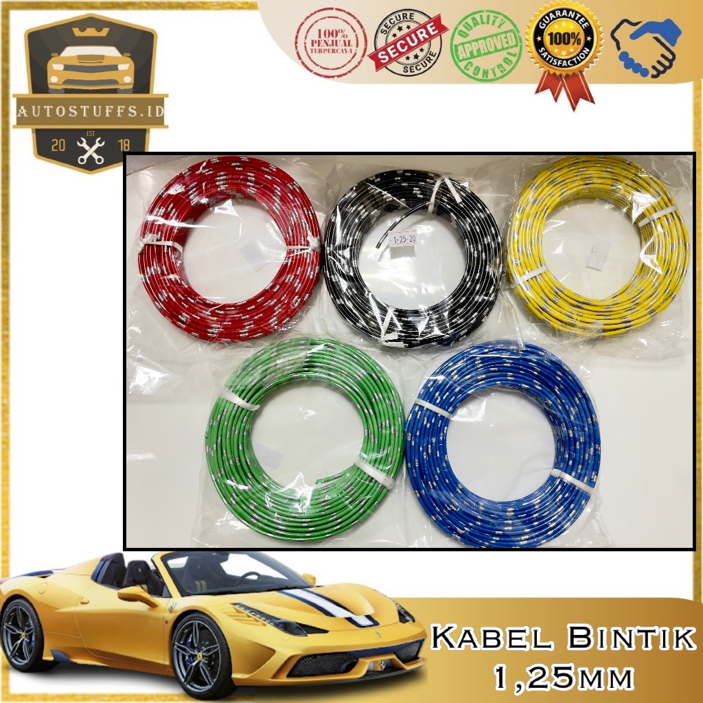 Kabel Bintik Jepang Original Ukuran 1.25mm/Kabel Bodi Mobil+++.....