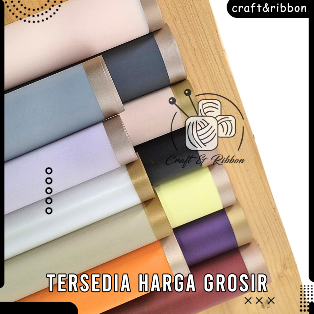 

[CNR] Kertas Florist Bucket Gold Line Transparant Color