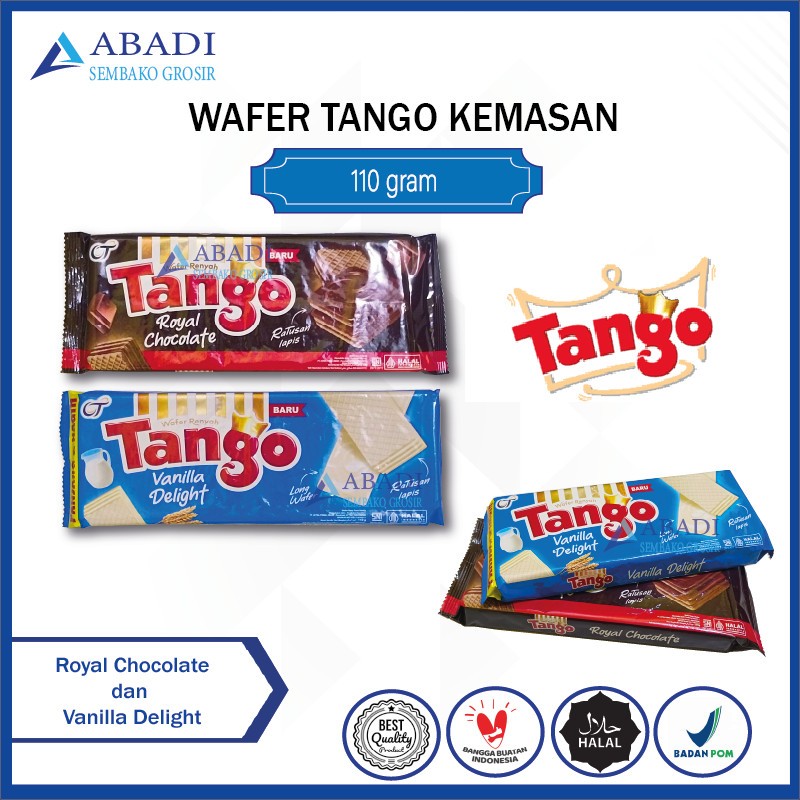 

Tango Wafer Rasa Vanilla / Cokelat 110gram