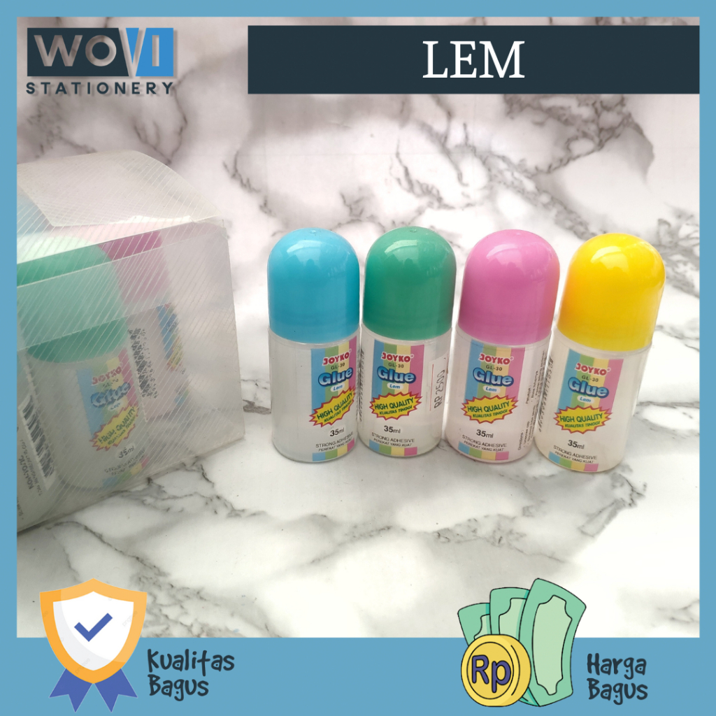 

[WOVI STATIONERY] Lem Cair GL-30 35ml Joyko / Lem Kertas GL-30 Joyko / Liquid Glue Lem Kertas GL-30 Joyko [PCS]