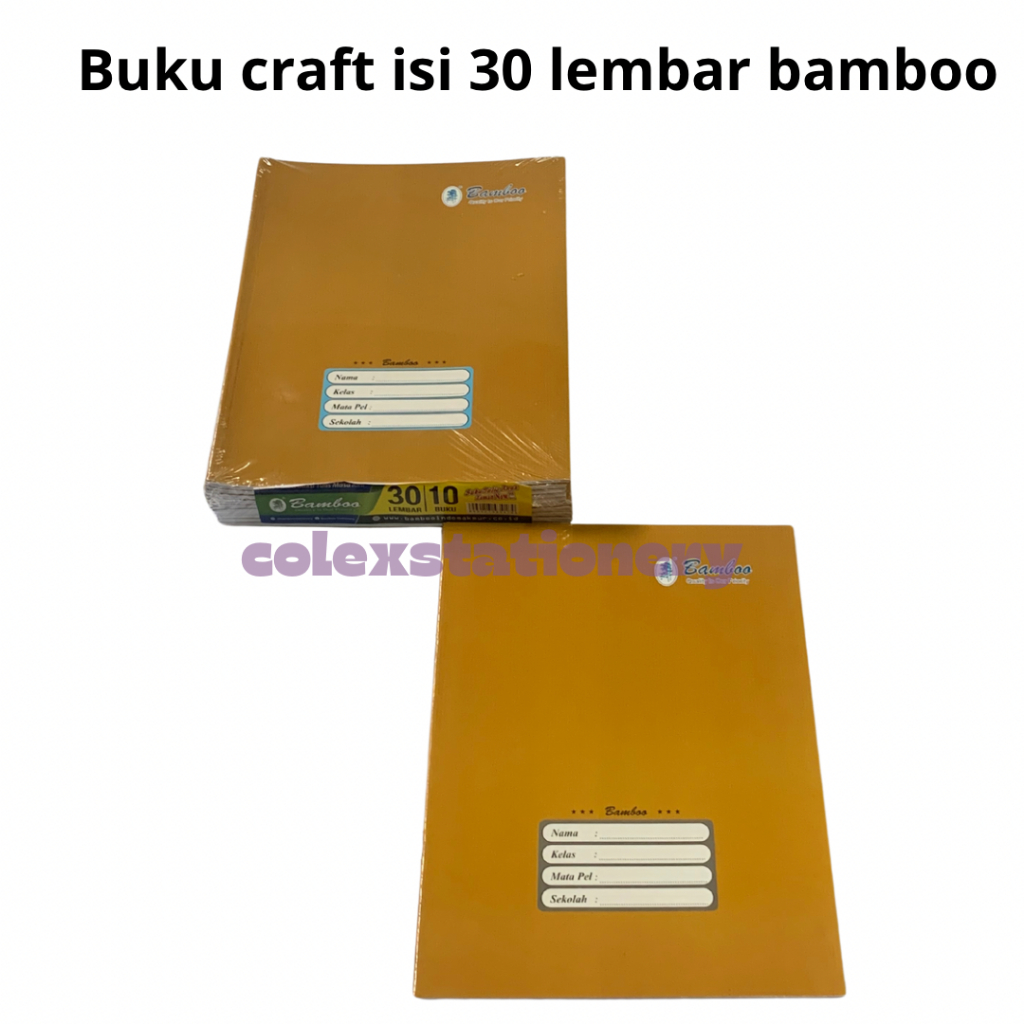 

Buku Tulis Sekolah Bergaris Craft / Buku Tulis Sampul Coklat Ukuran Pendek Isi 30 Lembar 10 Buku Tebal Bamboo