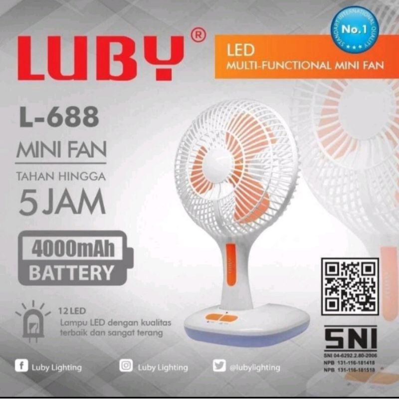 kipas emergency luby L-688 warna random