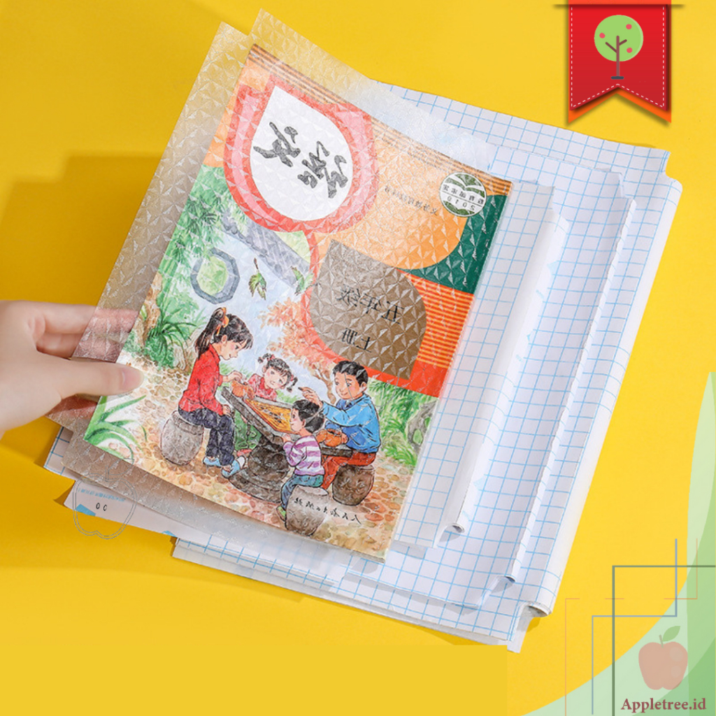 

Appletree - 10 PCS Sampul Buku Plastik 1 Pack Stiker Sampul Buku Isi 10 pcs