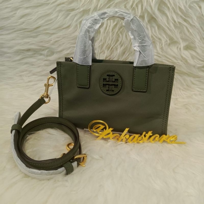 Tas TORY BURCH Ella Mini Tote Palm Leaf AUTHENTIC USA
