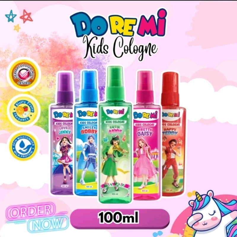 Doremi Kids Cologne Low Alcohol, Skin Moisturizer 100ml | Parfum Murah dan Tahan Lama