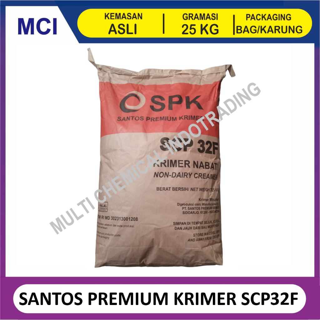 

(KHUSUS GOSEND/INSTANT) SANTOS PREMIUM KRIMER NON DAIRY CREAMER ORANGE SCP 32F - 1 BAG 25 KG