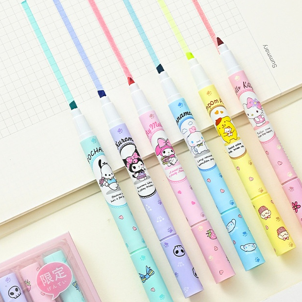 

1 SET ISI 6PCS STABILO PASTEL KARAKTER KARTUN SANRIO KUROMI MELODY CINNAMOROLL & FRIEND