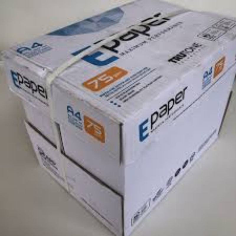 

E Paper Kertas Fotocopy HVS 75 GSM A4 - 1 Boks = 5 Rim